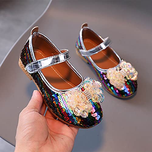 Summer Autumn Fashion Cute Girls Casual Shoes Colorful Sequins Shiny Bow Flat Bottom Lightweight Girls Low Heel Booties3