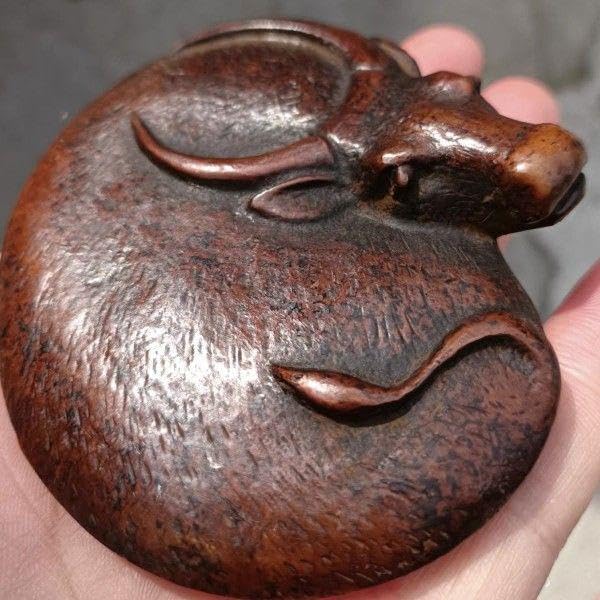 高級唐筆 大号 羊髭堤筆 水牛軸 条幅 善湖筆社