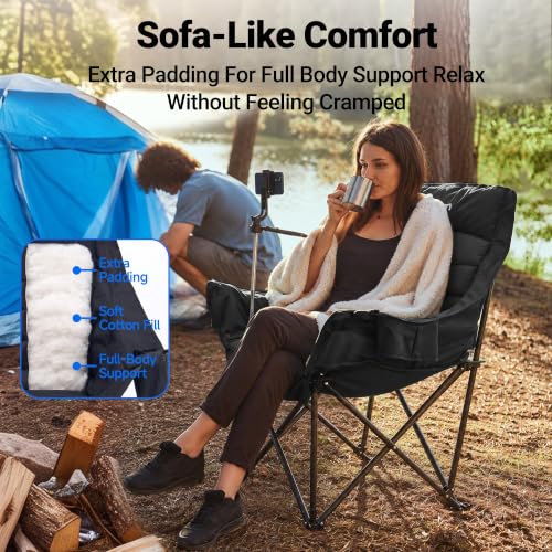 ABORON Silla de Camping Sobredimensionada con Soporte de Teléfono Ajustable, 500 lb miniatura 5