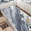 VEELIKE Blue Grey Marble Wallpaper Marble Effect Self Adhesive Vinyl 40cm × 300cm Vinyl Wrap for Kitchen Worktop Covering Counter Rop Vinyl Covering Bathroom Wallpaper Waterproof Removable #2