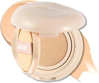 SHEGLAM Lock & Go Long-Lasting Cushion Foundation Soft Matte Weightless Waterproof for Flawless Base Makeup-Fair