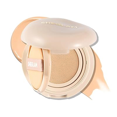 SHEGLAM Lock & Go Long-Lasting Cushion Foundation Soft Matte Weightless Waterproof for Flawless Base Makeup-Fair