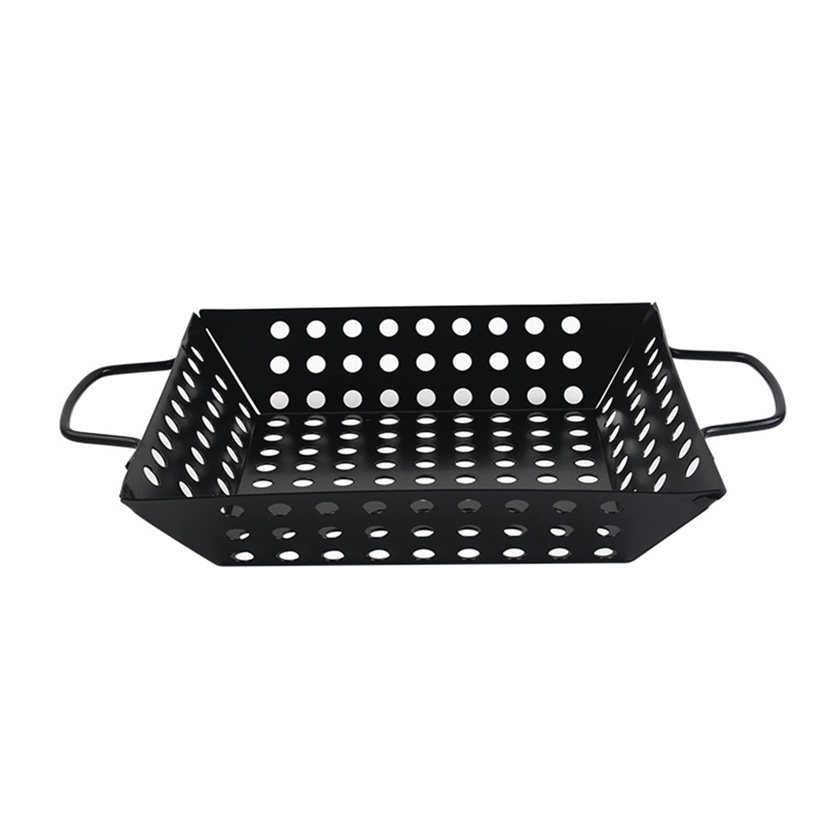 yanwuwa Grill Basket Nonstick Grill with Holes BBQ Trays Vegetable Pans for Outdoor Wok Cookwares Barbecue Tray with Handles