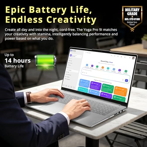 Image of Lenovo Yoga Pro 9i 16 inch 2.8K OLED Touchscreen Laptop, Intel Ultra 9 285H, NVIDIA GeForce RTX 5050, 32GB RAM, 5TB Storage(4TB SSD+1TB Docking Station), Backlit Keyboard, Wi-Fi 7, Win 11 Pro, Grey