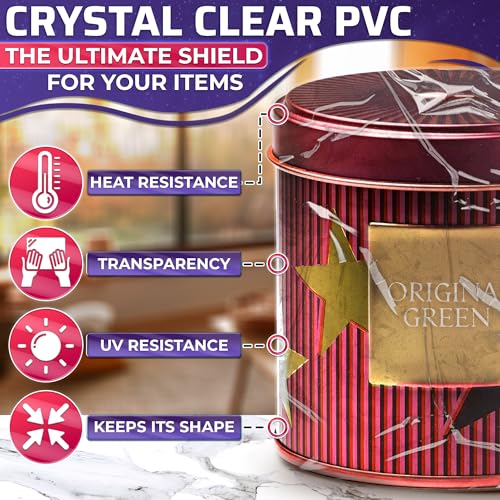 200Pcs Heat Shrink Wrap Bags – 3 Sizes 4x6" (120) 8x10" (50) 10x12" (30) Clear PVC Plastic – Compatible with Any Heat Gun or Hair Dryer at Medium Temperature – Great for Wrapping DIY Crafts and Gifts