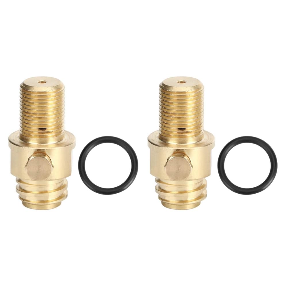 Jnchdghwa Gold 2X Soda Cylinder Valve Co2 Refill Adapter Converter M18x1.5, Soda Bottles Cylinder Refill Adapter For Tanks