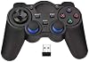 USB Wireless Game Controller Gamepad for PCLaptop Computer Windows XP7810 & PS3 & Android & Steam - Black Black