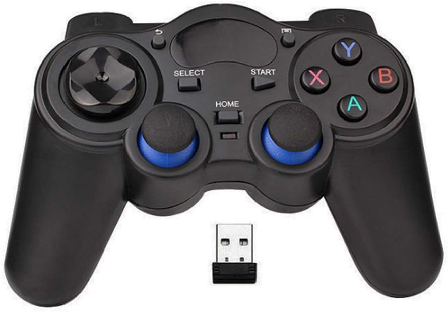 FANDRAGON USB Wireless Gaming Controller Gamepad for PC/Laptop Computer(Windows XP/7/8/10) & PS3 & Android & Steam - [Black] (black)