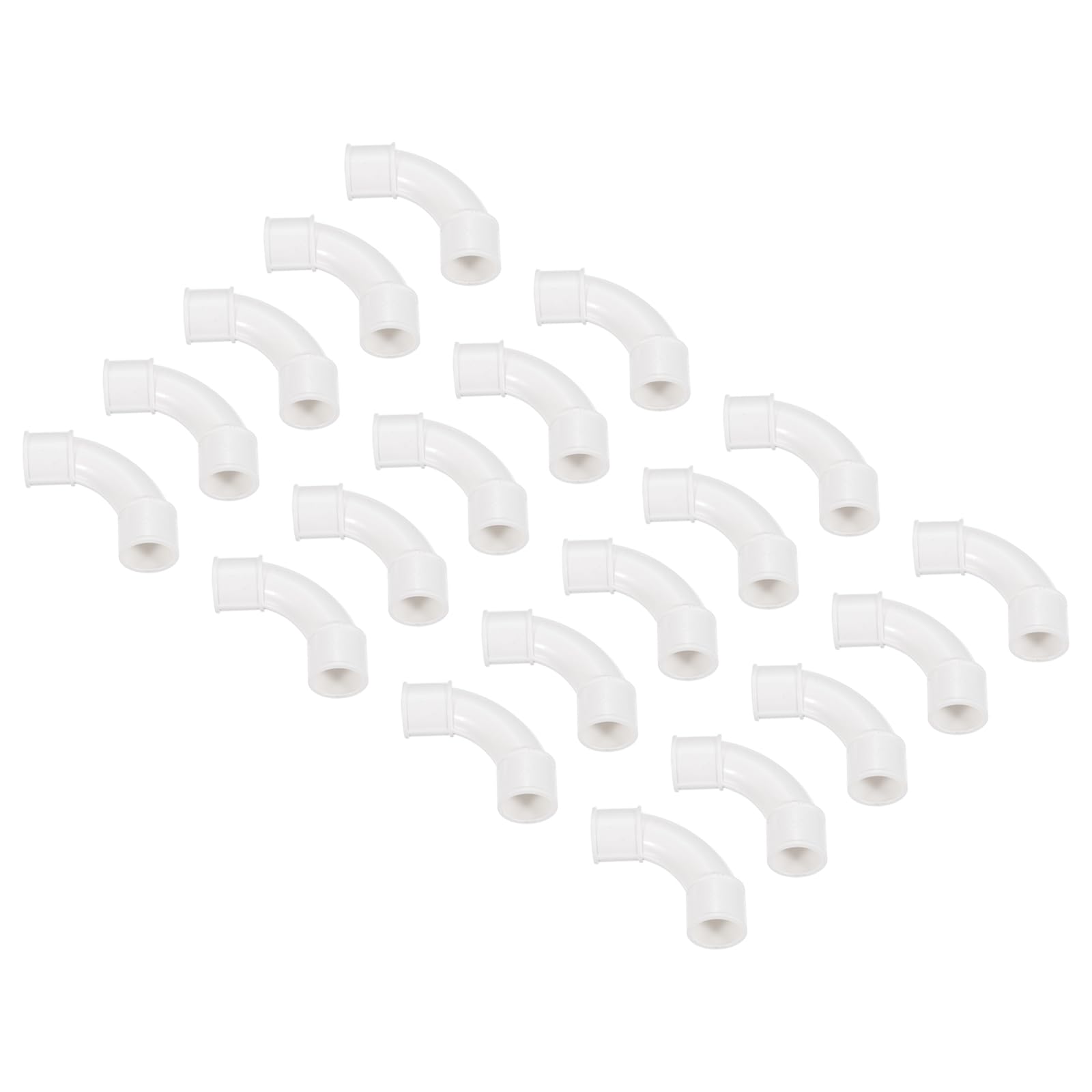 Raccords coudés en PVC 20mm blanc pour éviter de plier vos gaines de câbles