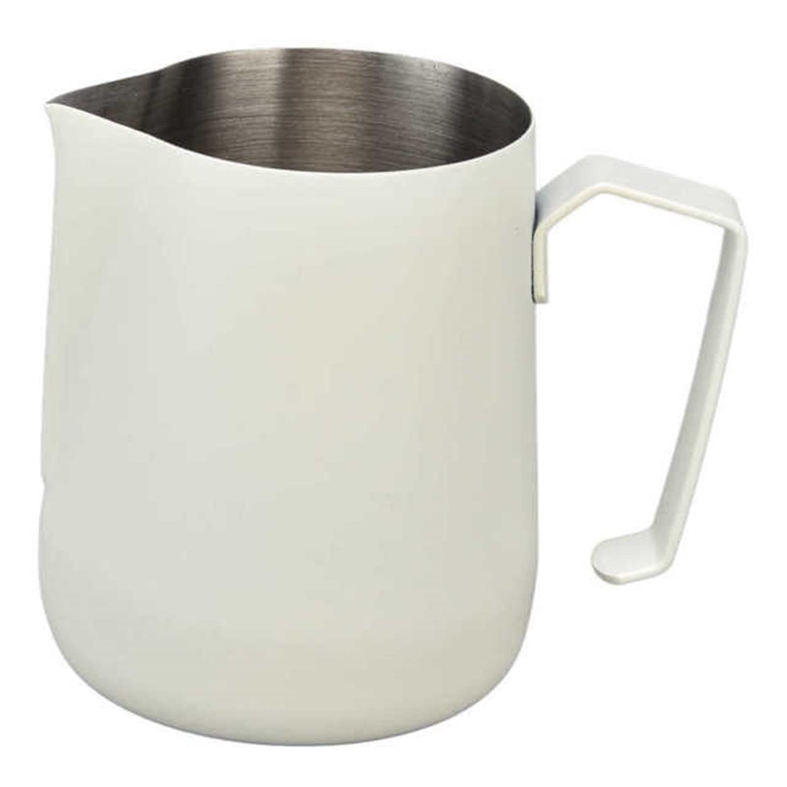 Jarras para Espumar leche Lanzador de espuma leche limpia diseño integrado segura Barista del arte latte(Blanco)
