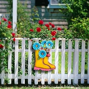 Outdoor Wall Decor, 16 Inch Metal Outdoor Wall Art, Fence Decorations Hanging for Indoor Outside Living Room Patio Porch Garden Decor Outdoor Wall Decor 16 Inch Metal Outdoor Wall Art Fence Decorations Hanging for Indoor Outside Living Room Patio Porch Garden Decor