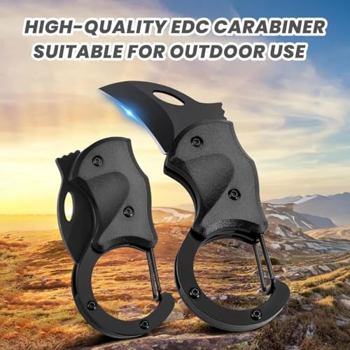 Image of Keychain with Cutter & Safety Strap - Emergency Self Defense Tool for Men | Glass Breaker, Seatbelt Cutter & Tactical Keychain | Everyday Carry Gift Idea for Safety & Travel
