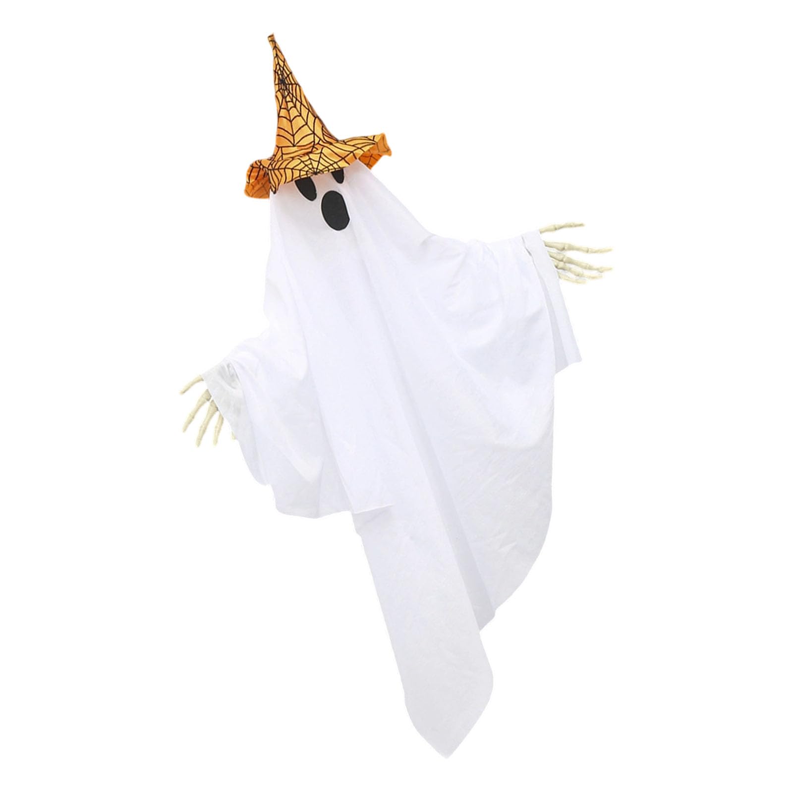 carotoe Halloween Ghosty Ornament with Skeleton Hand for Party Decoration Indoor and Outdoor Haunting Hanging Ghosty Terrifying Halloween Party Hanging Ornament Horror Decoration