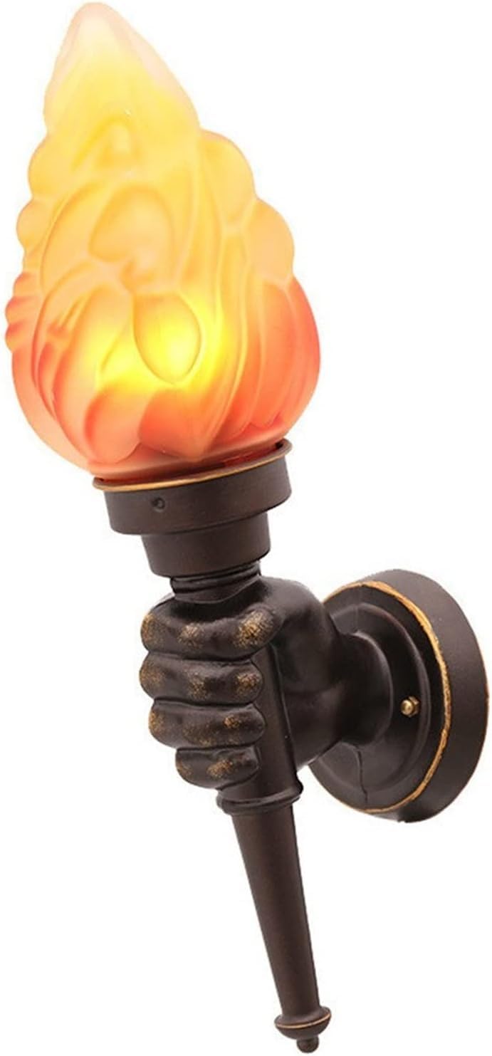 HXYSXHJUO Torchbearer Wall Lamp Retro Art Light B&B Torch Bar Restaurant Cafe Aisle Indoor Lighting, Pendant
