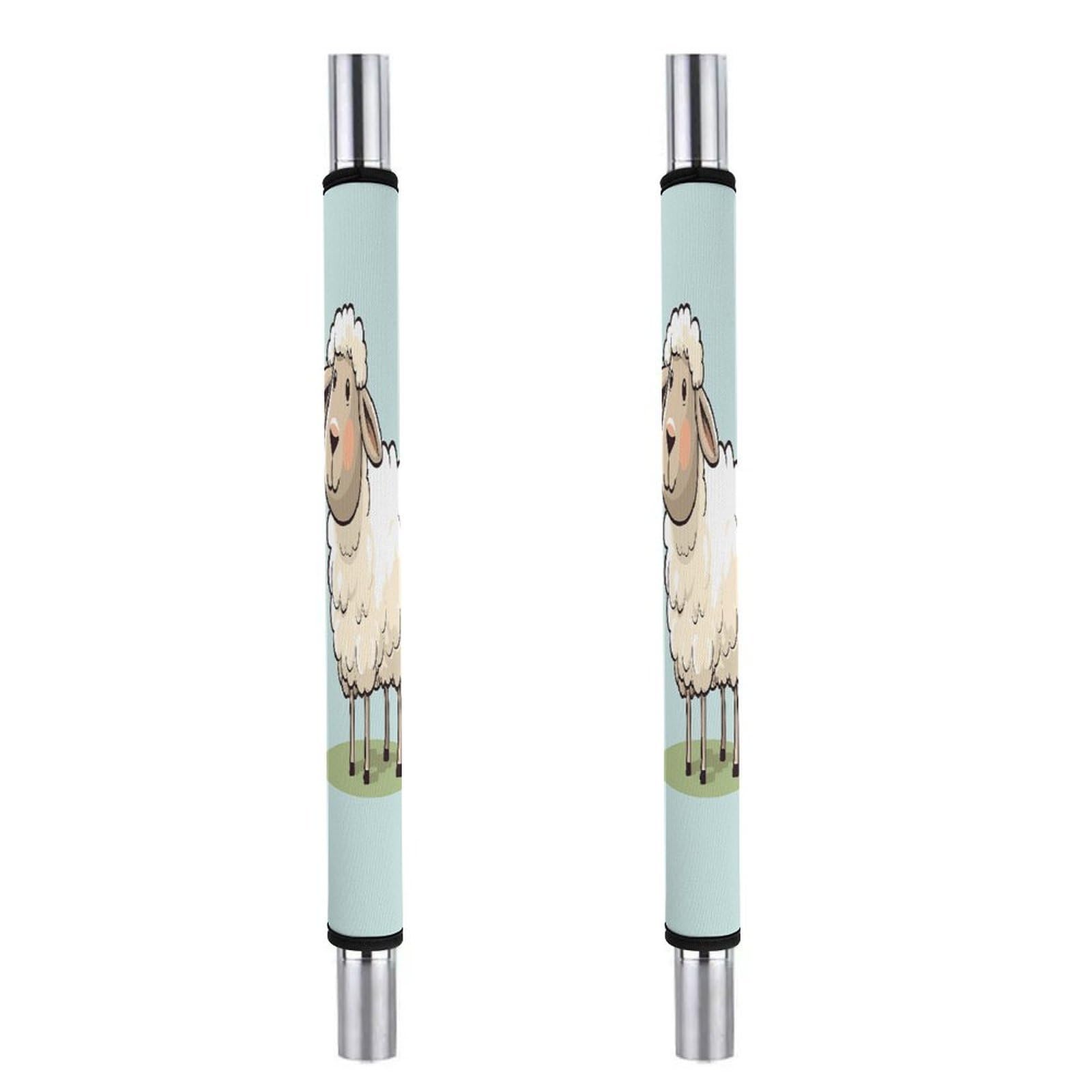 Adfgyerh Style Sheep And Lamb Cartoon Refrigerator Door Handle Covers 2 Pcs, Refrigerator Handle Covers Non-Slip Fridge Handle Covers For Oven Microwave Dishwasher Appliance Door Sleeves