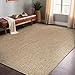 Luul Home Easy Jute Rugs 6x9 Natural Color Living Room Indoor Outdoor Area Rug for Farmhouse Patio and Kitchen Rug High Traffic Washable Easy to Clean Solid Boho Woven Design Outside Carpet (6 x 9)