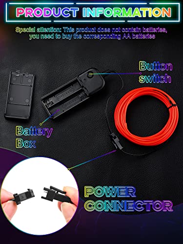 10 packs neon light led wire lights powered neon string lights glowing neon wire light for diy costume, blue, red, green, pink, blue, purple, orange, fluorescent green, white, yellow 3 10 packs neon light led wire lights powered neon string lights glowing neon wire light for diy costume, blue, red, green, pink, blue, purple, orange, fluorescent green, white, yellow - image 4