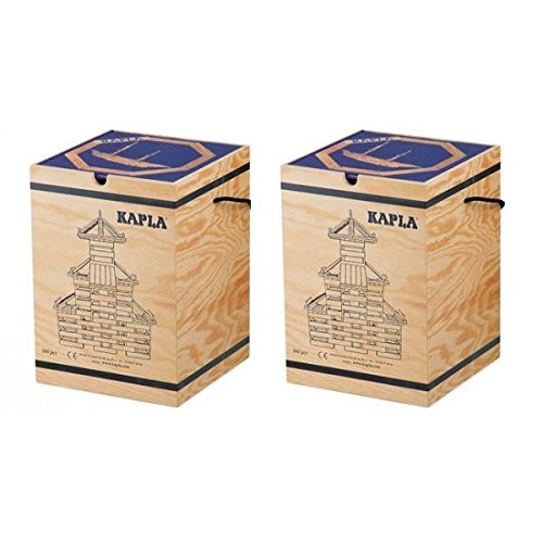 2 x Kapla 280 Holzkiste mit Kunstbuch Rot (6+)