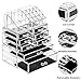 DreamGenius Makeup Organizer 3 Pieces Acrylic Cosmetic Storage Drawers Organizer for Vanity and Bathroom, Stackable Cosmetic Organizer Countertop with 8 Drawers