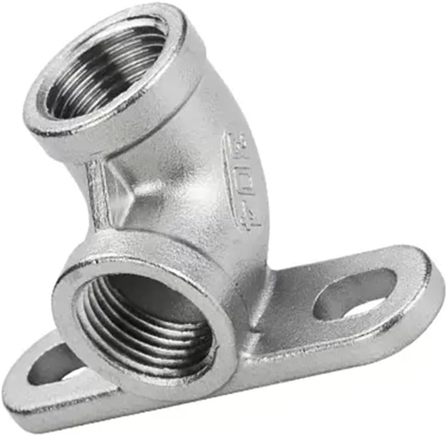 Stainless Steel Pipe Fittings,Stainless Steel Elbow,304 Stainless Steel 90° Elbow with Seat, 1/2 "3/4" Internal Thread 90 Degree Elbow Butt Joint for Pipe Fittings, 1PCS(DN15)(DN15)