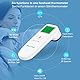 MomMed Fieberthermometer kontaktlos, Fieberthermometer Stirn Baby und Erwachsene, Infrarot Thermometer Fieber mit LCD-Display, Ein fieberthermometer digital mit Fieberalarm und Speicherrückruffunktion