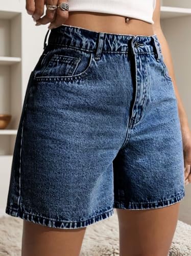 Image of Nifty Women's Denim Stretchable Relaxed Fit Shorts|| Back Pocket Bow Tie Detail