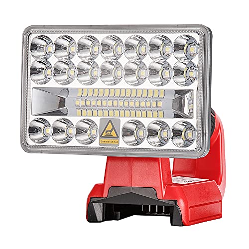 Work Light 18W 2000LM Flashlight Powered For Milwaukee M18, for Milwaukee 18V Lithium-ion Battery, LED Work Light with USB Port, Zinc Alloy Jobsite Light Floodlight for Emergencies, Camping(Tool Only)