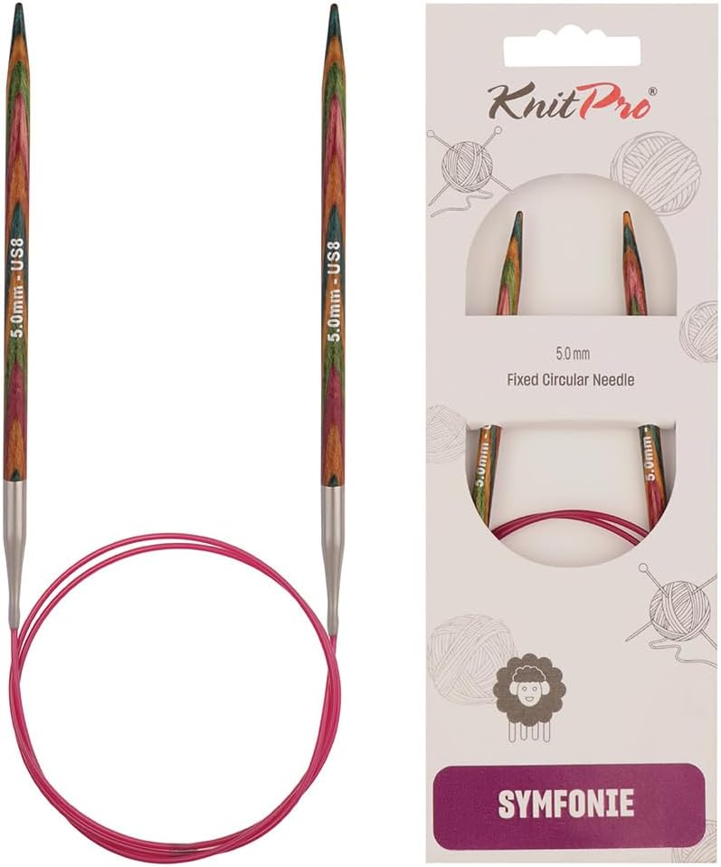 KnitPro 50 cm x 5 mm Symfonie Fixed Circular Needles, Multi-Color