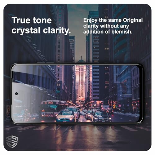 Image of Military-Grade Gorilla Tempered Glass For Motorola G05 4G and Motorola E15 (6.67 Inch) With Installation Kit | Edge to Edge Coverage | Black