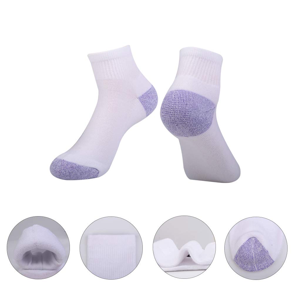 JOYNÉE Calcetines de tobillo para mujer, corte bajo, atléticos, para correr, con cojín, para deportes y uso casual, paquete de 6 pares