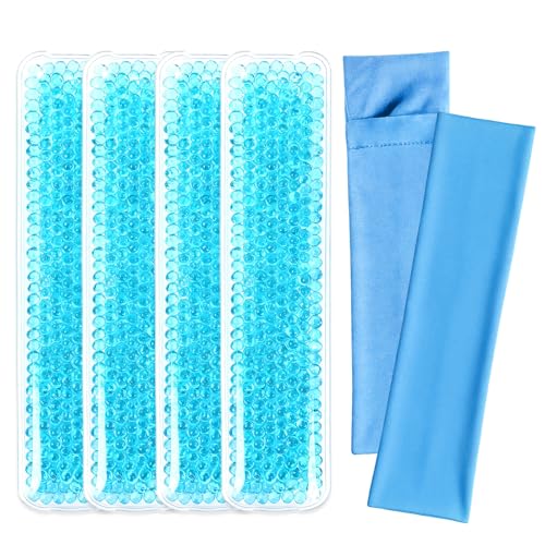 Reusable Gel Ice Packs for Postpartum Recovery, Perineal Cooling Pad Cold Compress Therapy, Pain Relief, Set of 4 (Blue 4 Count)