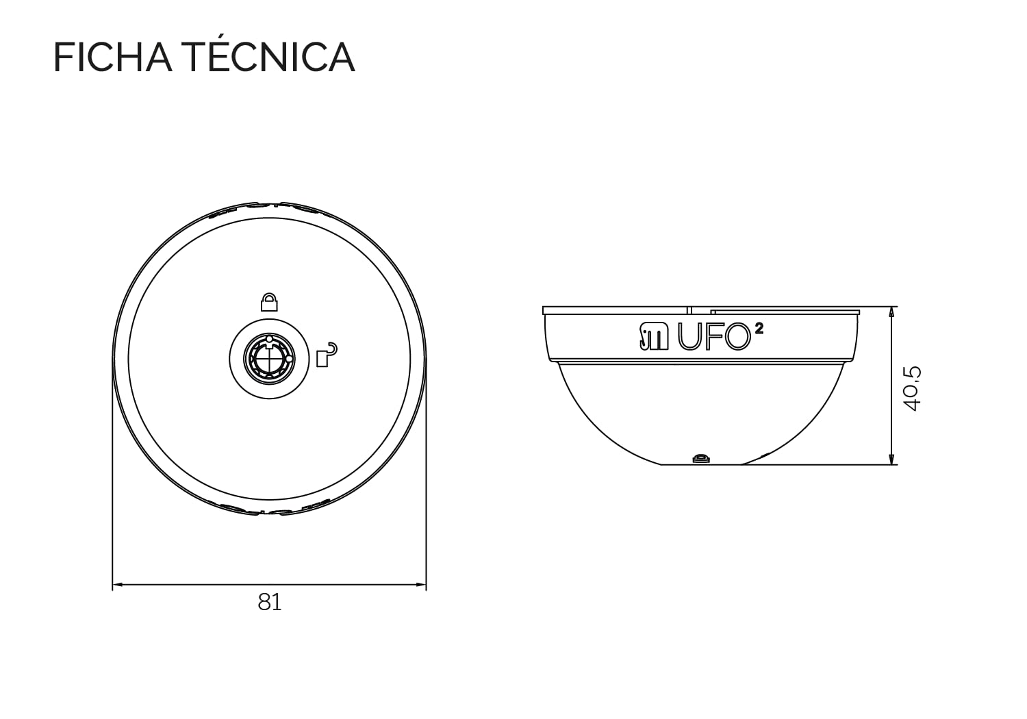 MERONI Cerradura antirrobo para vehículo utilitario UFO2 con cierre manual, Gris (2 Piezas)
