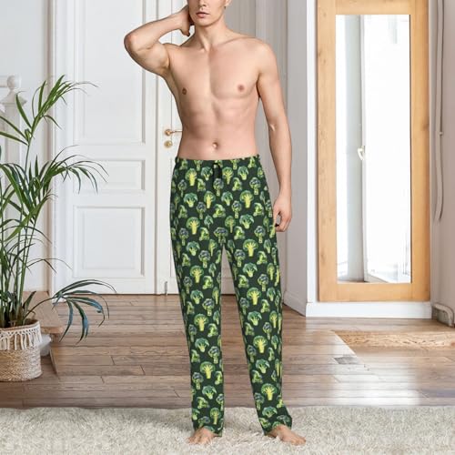 Broccoli-A Mens Pj Pants,Soft Men Lounge Pants,Mens Pajama Pants Bottoms,Sleep Pants For Men2