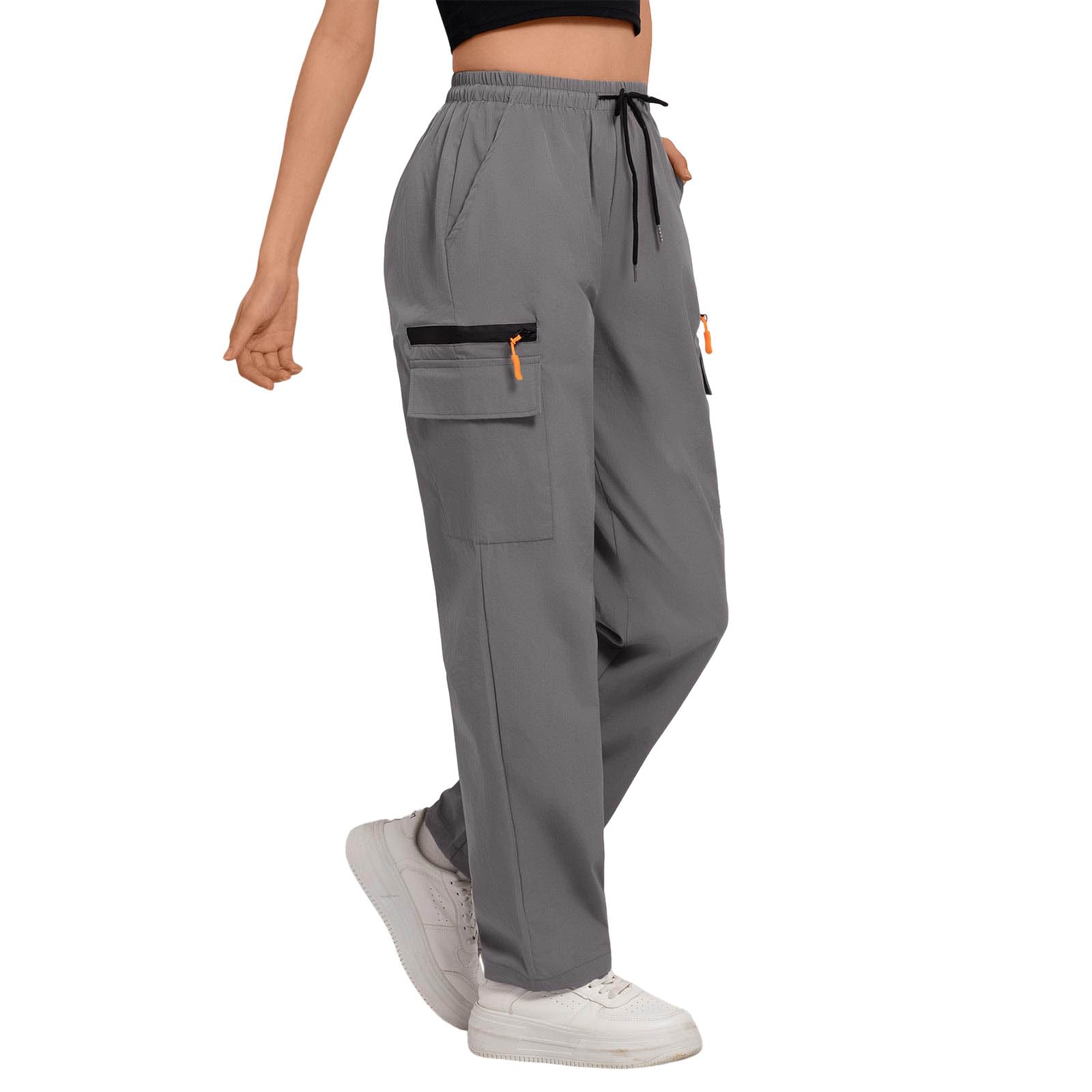 Pantaloni Trekking Donna Asciugatura Rapida Pantaloni Cargo Donna Leggeri Traspiranti Impermeabile Estivi Impermeabili Pantalone Cargo Ciclisti Sportivi Wide Leg Sweatpants Lavoro Jogger Palestra