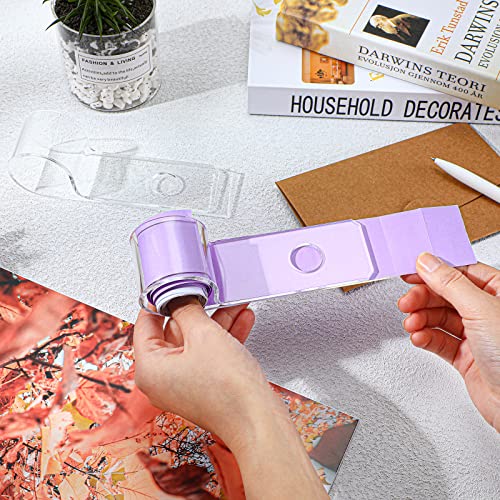 3 Pcs Clear Stamp Roll Dispenser Acrylic Stamp Holder and Dispenser