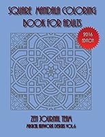 Square Mandala Coloring Book for Adults 1682122948 Book Cover
