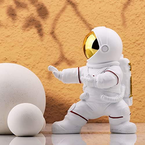 Figura de Astronauta Kung Fu Blanco y Dorado miniatura 6