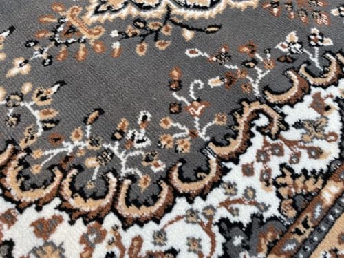 Image of TTC THREAD & TEXTURE CARPET Traditional Comfort: Power-Loomed Carpets for Living Room- Every Space Area Rug Color Grey Size 7x10 Feet (210x300cm)