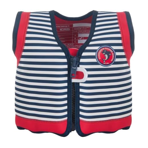 Konfidence Original Chaleco Natación Rosa 2-3 Marinero, Azul-Hamptons Navy Stripe, 4-5 años