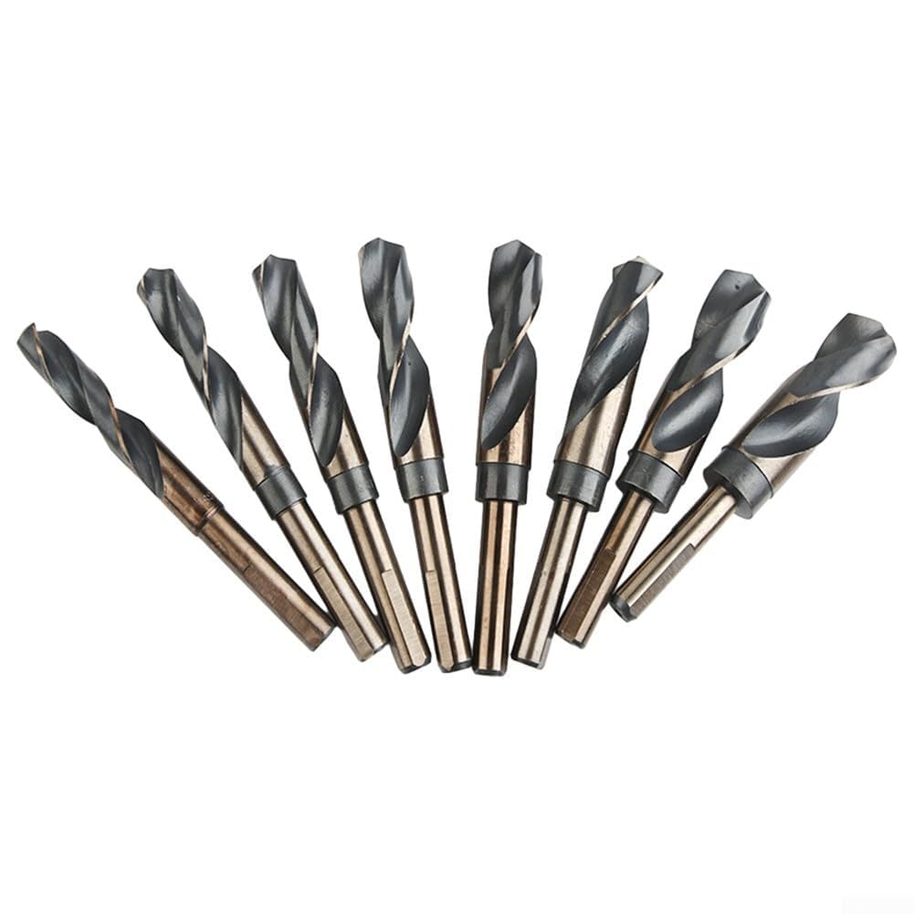Juego de brocas, juego de brocas de banco de 12 pulgadas, ideal for trabajar metales y madera, vástago reducido de 12 pulgadas, 8 piezas