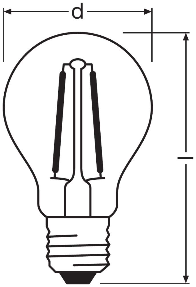 OSRAM LED Retrofit CLASSIC P DIM Lote de 10 x Bombilla LED, Casquillo E27, 2700 K, 2,80 W, Equivalente a 25W, Blanco cálido