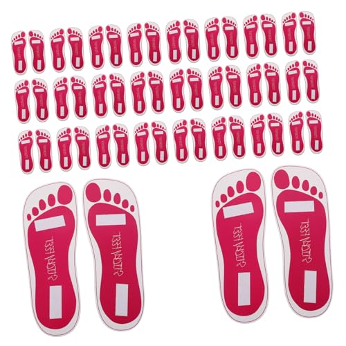 ABOOFAN Almohadillas Desechables Para Pies Bronceadores 25 Pares Adhesivas Protectores De Suela Rosa Magenta Para Uso En Salón y Spray Autobronceador