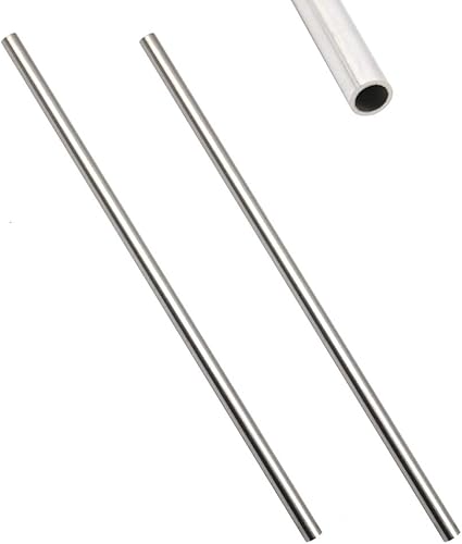 Eowpower 2 tubos de tubo de metal capilar de acero inoxidable 304 OD x ID, 0.315 x 0.236 in de longitud de 9.843 in