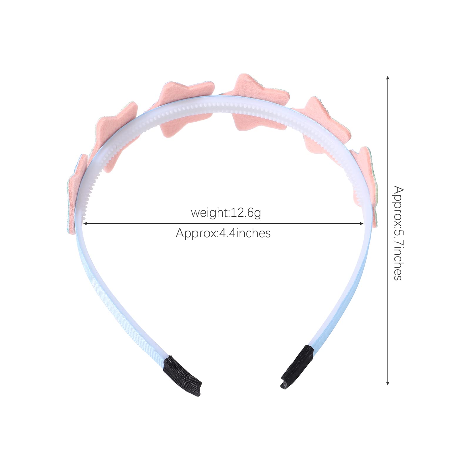 Tęczowe brokatowe serce Hairband dla dziewczynek błyszcząca gwiazda z pałąkiem na głowę peruki imprezowe obręcze nakrycia głowy akcesoria do włosów dla dzieci prezent, 3 (5 jeden rozmiar)