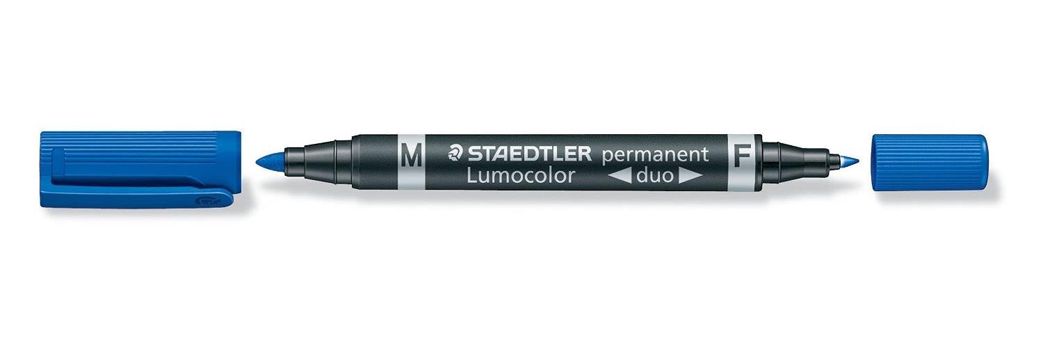 STAEDTLER 949317 – Permanent Marker, Double Tip, Blue
