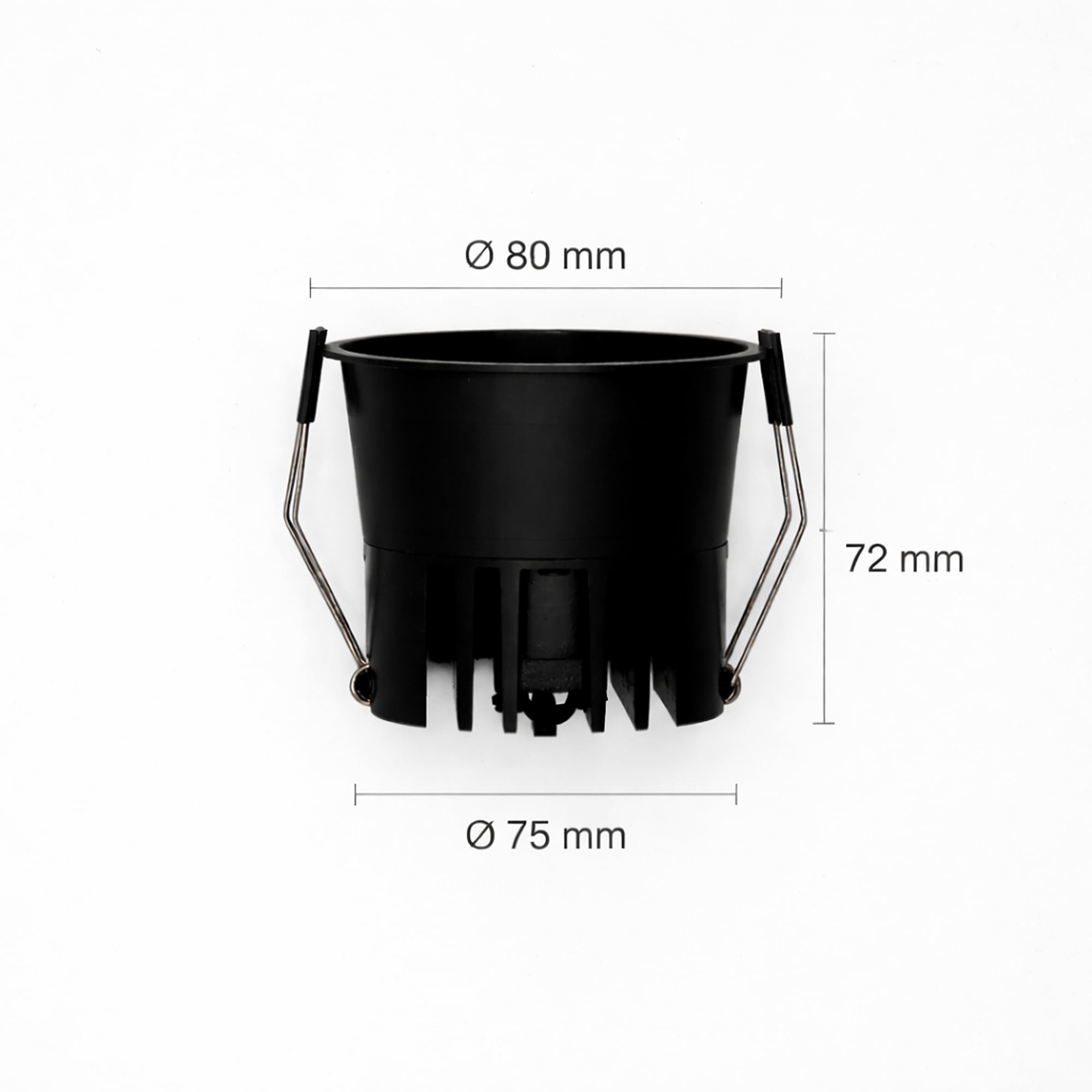 EDGE Premium LED Einbaustrahler Tunable White, Smart DALI 2 DT8 Profi Einbauspot Schwarz HCL Human Centric Lighting, 12W, 2700-6500K, hochwertiges Design, dimmbar, Warmweiß bis Tageslicht