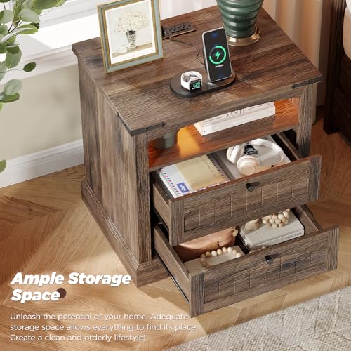 Table de chevet rustique pour une ambiance cocooning de chambre