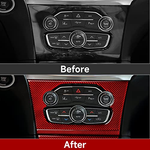 Image of Car Central Control Air Conditioning Panel Decals for 2015-2023 Chrysler 300 / 300C / 300S / Limited /Touring Accessories Interior Stickers