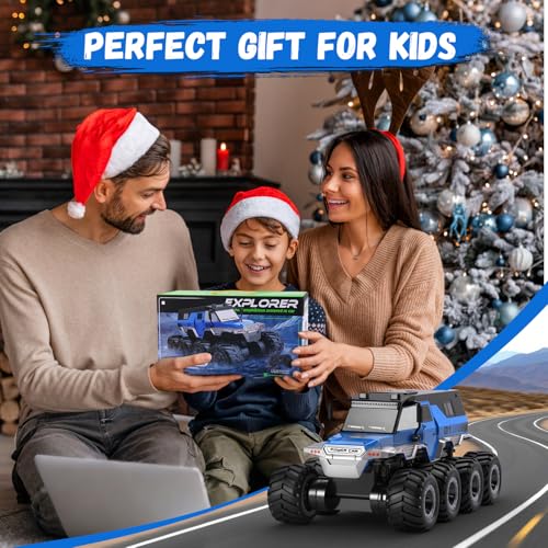 Coche teledirigido Coche RC Juguetes - 8WD RC Car Camión Juguetes Anfibio Off-Road Coche teledirigido 2.4GHz Drift Coche para niños Coches teledirigidos Regalo ideal para cumpleaños, Navidad - imagen 7