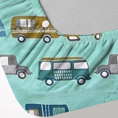 Image of Weave & Decor Kids Fitted bedsheets Single Bed 36x78x6 inch with Pillow Cover 20x30 inch, Breathable Soft Fabric, for Single Mattress